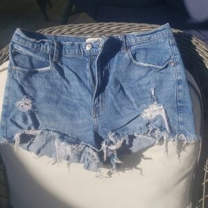 Abercrombie High Waist The Mom Shorts 17" Waist